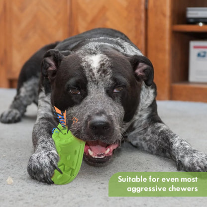 Durable Squeaky Dog Chew Toy for Aggressive Chewers - Teeth-Cleaning Shoe-Shaped Design
