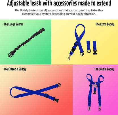 Adjustable Hands-Free Dog Leash for Running, Jogging, and Training - Suitable for Small, Medium, and Large Dogs - Made in the USA (Royal Blue, Large Belt - 27"-50" Waist)