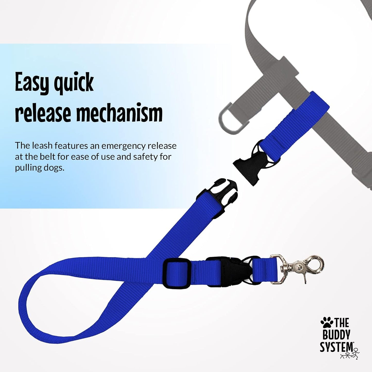 Adjustable Hands-Free Dog Leash for Running, Jogging, and Training - Suitable for Small, Medium, and Large Dogs - Made in the USA (Royal Blue, Large Belt - 27"-50" Waist)