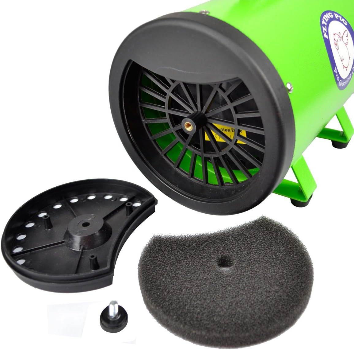 High Velocity Dog Grooming Dryer with Heater - Model: Flying One (Green)